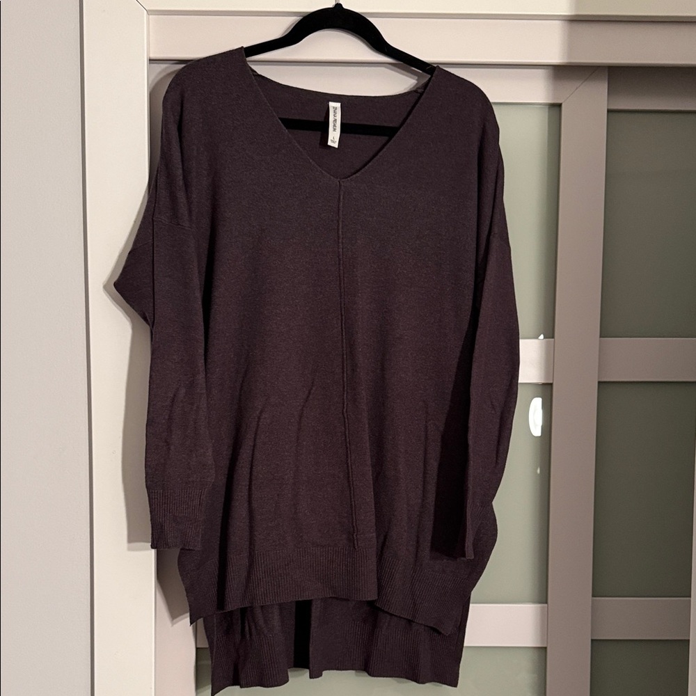 Women's V-Neck Sweater - Brown